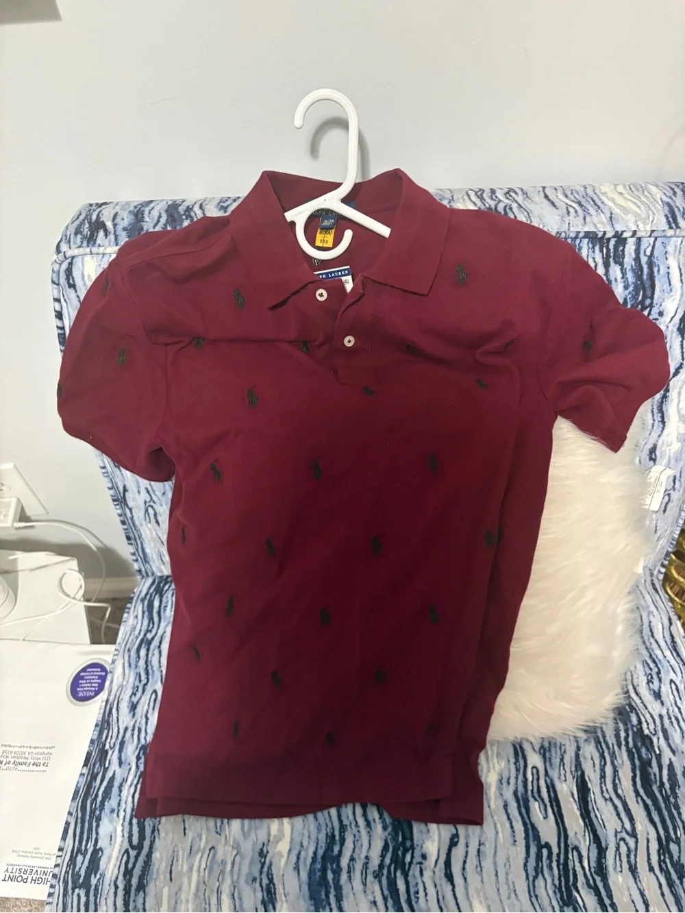 Ralph Lauren Royal Blue Polo with White Pony Logos